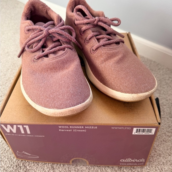 Allbirds Women's Wool Runner Mizzle Sneakers in Mauve - Picture 2 of 7